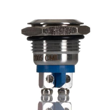 RS PRO Tlačítkový spínač, řada: RS PRO IP65 1 NC Panel Okamžité 16.2 mm 5A 250 V 250 V ac