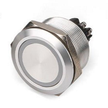 RS PRO Tlačítkový spínač, řada: RS PRO IP65 DPST Panel Okamžité Osvětlené 30.2 mm 5A, barva LED: Červená 250 V 250 V ac