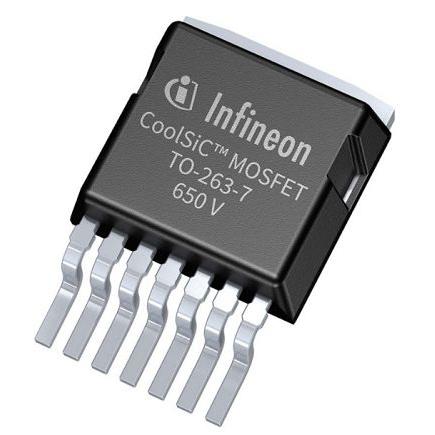 řada: IMBG MOSFET IMBG65R057M1HXTMA1 N-kanálový 64 A 75 V Infineon, TO-263, počet kolíků: 7 kolíkový N