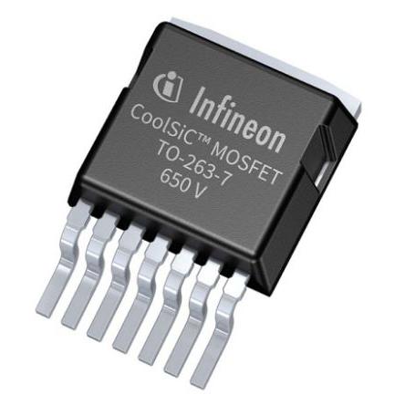 řada: IMBG MOSFET IMBG65R260M1HXTMA1 N-kanálový 64 A 75 V Infineon, TO-263, počet kolíků: 7 kolíkový N