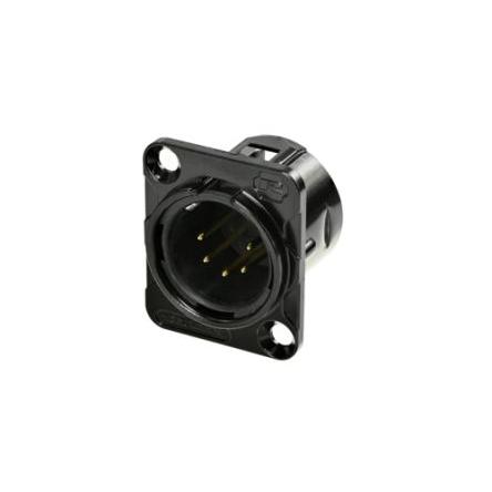 Re-An Products Konektor XLR, barva Černá, počet kontaktů: 5, orientace těla: Rovný Vnější, pokovení: Cín, Nástrčkový