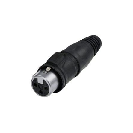 Re-An Products Konektor XLR, barva Stříbrná, počet kontaktů: 3, orientace těla: Rovný Vnitřní, pokovení: Cín, Nástrčkový