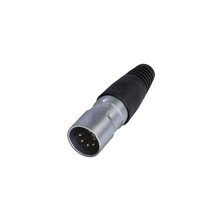 Re-An Products Konektor XLR, barva Černá, počet kontaktů: 5, orientace těla: Rovný Vnější, pokovení: Cín, Nástrčkový