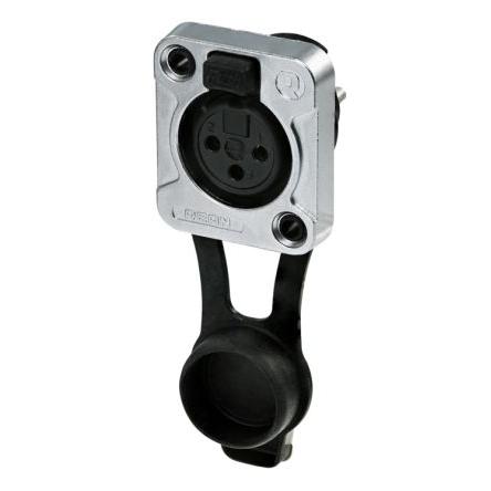 Re-An Products Konektor XLR, barva Stříbrná, počet kontaktů: 3, orientace těla: Rovný Vnitřní, pokovení: Cín, Nástrčkový