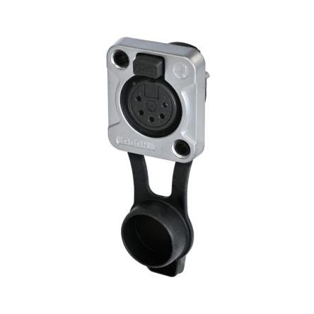 Re-An Products Konektor XLR, barva Stříbrná, počet kontaktů: 5, orientace těla: Rovný Vnitřní, pokovení: Cín, Nástrčkový
