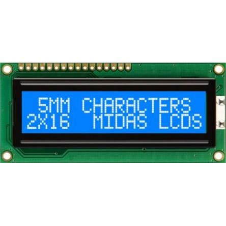 Alfanumerický displej LCD MC21605C6WK-BNMLW-V2, řada: MC21605C6WK-BNMLW-V2 Alfanumerické podsvícení LED Bílá Paralelní