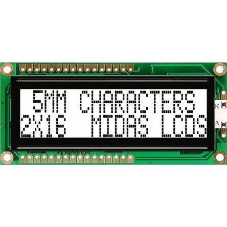 Alfanumerický displej LCD MC21605G6WK-FPTLW-V2, řada: MC21605G6WK-FPTLW-V2 Alfanumerické podsvícení LED Bílá Paralelní