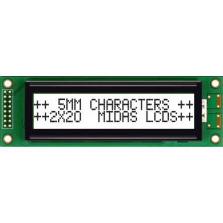 Alfanumerický displej LCD MC22005A6WK-FPTLW-V2, řada: MC22005A6WK-FPTLW-V2 Alfanumerické podsvícení LED Bílá Paralelní