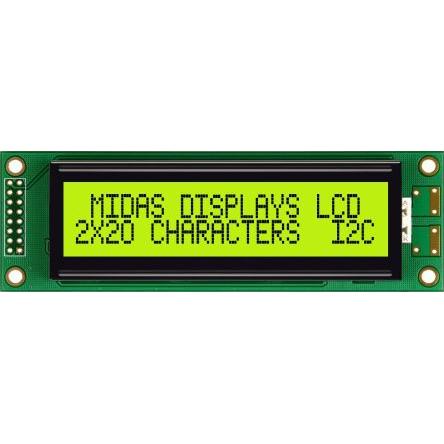 Alfanumerický displej LCD MC22005A6W-SPTLYI-V2, řada: MC22005A6W-SPTLYI-V2 Alfanumerické podsvícení LED Žlutá, Zelená