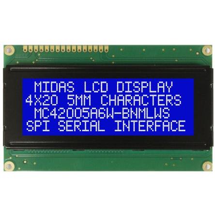 Alfanumerický displej LCD MC42005A6W-BNMLWS-V2, řada: MC42005A6W-BNMLWS-V2 Alfanumerické podsvícení LED Bílá Paralelní