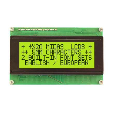 Alfanumerický displej LCD MC42005A6WK-SPTLY-V2, řada: MC42005A6WK-SPTLY-V2 Alfanumerické podsvícení LED Žlutá, Zelená