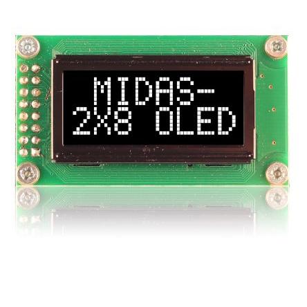 Displej OLED 3.67 in Bílá Pasivní matice COB Midas Paralelní