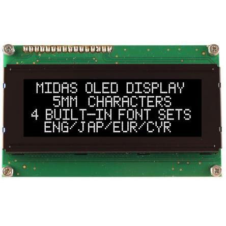Displej OLED, řada: MCOB42005A1V-EWP Bílá COB Midas Paralelní