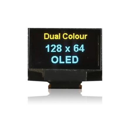 Displej OLED 0.96 in Pasivní matice 128 x 64 pixelů Jazýček Midas I2C, Paralelní, SPI