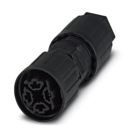 Kulatý konektor, počet kontaktů: 4, Kabel Phoenix Contact, orientace těla: Rovný Zástrčka, Zásuvka, řada: QPD, IP66,