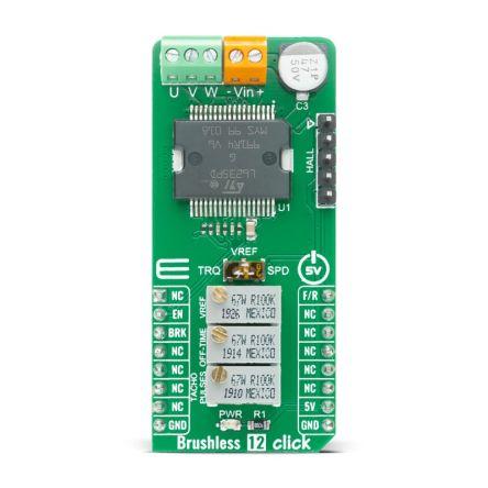 Vyhodnocovací deska Brushless 12 Click Regulátor motoru MikroElektronika, pro použití s: L6235