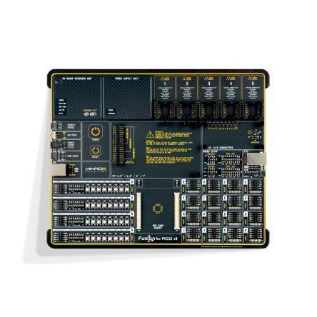 MikroElektronika Vývojová deska, 795F512L, PIC, 32 bitů MIKROE-4372, Mikročip, PIC32, Fusion pro PIC32 v8 s