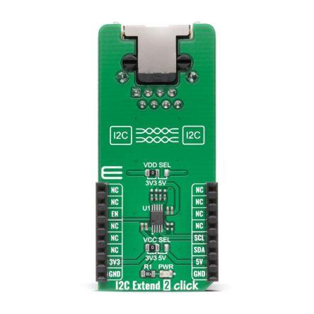 Vyhodnocovací deska pro Vyrovnávací paměť sběrnice I2C v rychlém režimu Plus (FM+) PCA9615 Rozšíření I2C 2 Click