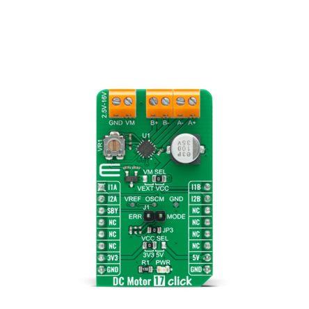 Vyhodnocovací deska DC Motor 17 Click Regulátor motoru MikroElektronika TC78H660FTG, pro použití s: TC78H660FTG