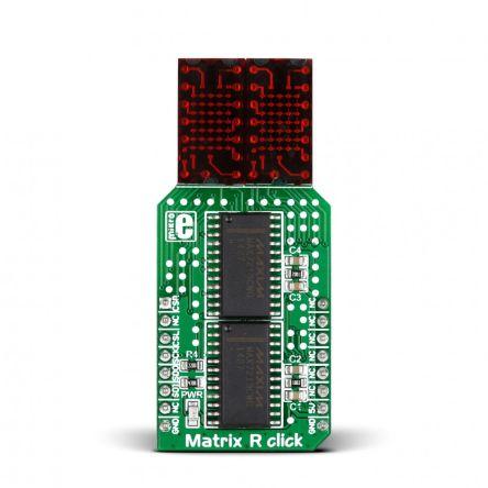 MikroElektronika Vývojový nástroj pro LED MIKROE-2245, Matice LED, Matrix R Klikněte, MAX7219 Přídavná deska snímačů,