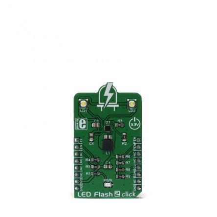 MikroElektronika Vývojový nástroj pro LED MIKROE-2830, LED ovladač, LED blesk 2 Click, MIC2870 LED ovladač, pro použití
