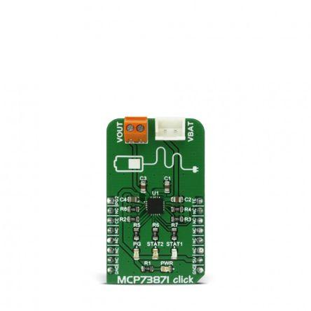 Vývojová sada pro řízení napájení MCP73871 Klikněte Nabíječka baterií MikroElektronika MCP73871, pro použití s:
