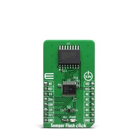 MikroElektronika Vývojová sada pro paměti MIKROE-3823, Semper Flash Click, klasifikace: Paměťová deska Flash SPI,