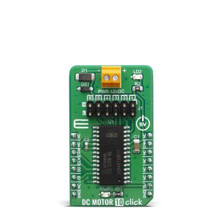 Vývojový nástroj pro motory a robotiku DC Motor 10 Click Budič motoru DC MikroElektronika TLE 6208-6 G