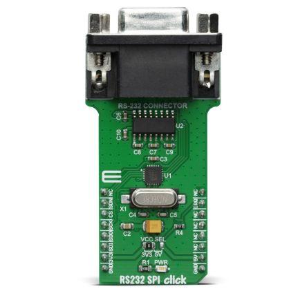 Komunikační a bezdrátový vývojový nástroj pro RS-232, UART MAX3232, MAX3100 RS232 SPI Click MikroElektronika MIKROE-3912