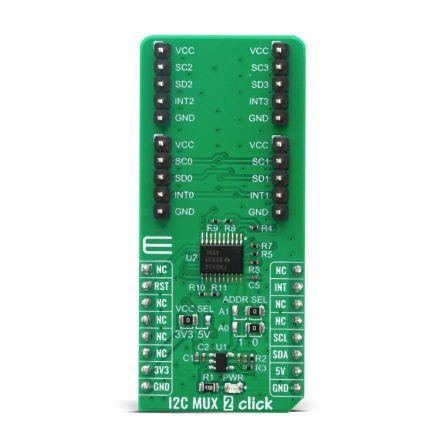 Komunikační a bezdrátový vývojový nástroj pro Přepínače a multiplexor TCA9545A I2C MUX 2 Click MikroElektronika,