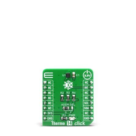 Snímač teploty a vlhkosti, klasifikace: Deska snímače teploty for STTS22H Thermo 14 Click MIKROE-4132 MikroElektronika