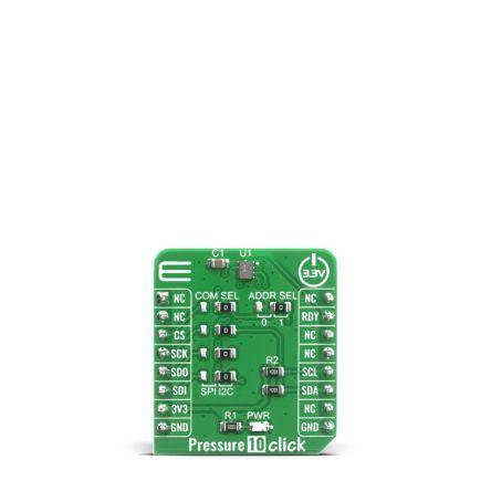 Snímač barometrického tlaku, klasifikace: Deska mikroBus Click for HSPPAD042A Tlak 10 Click MIKROE-4142 MikroElektronika