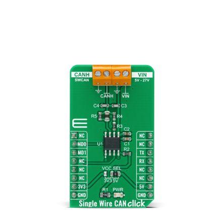 Komunikační a bezdrátový vývojový nástroj pro CAN NCV7356D1R2G Jednovodičový CAN Click MikroElektronika, klasifikace: