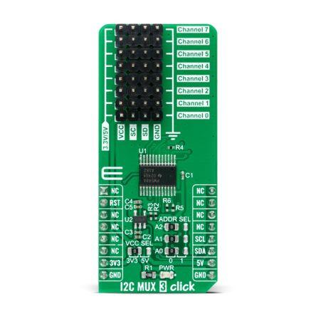 Komunikační a bezdrátový vývojový nástroj pro Přepínače a multiplexor TCA9548APWR I2C MUX 4 Click MikroElektronika,