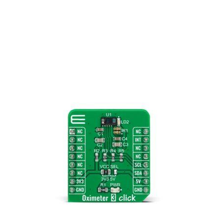 Biometrický snímač, klasifikace: Deska mikroBus Click for VCNL4020C-GS08 Oximetr 3 Click MIKROE-4267 MikroElektronika