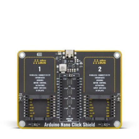 MikroElektronika Shield Arduino MIKROE-4443, ATmega328, Shield Arduino Nano Click, Plášť
