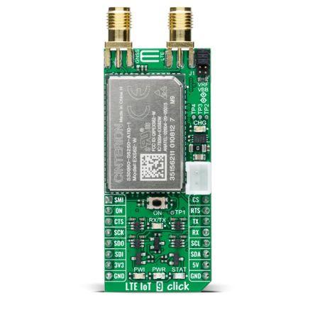 Komunikační a bezdrátový vývojový nástroj pro Mobilní IoT Modul EXS62-W LTE LTE IoT 9 Click MikroElektronika,