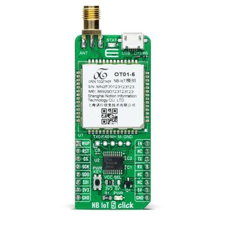 Komunikační a bezdrátový vývojový nástroj pro IoT OT01-5 Úzkopásmový internet věcí NB IoT 5 Click MikroElektronika,