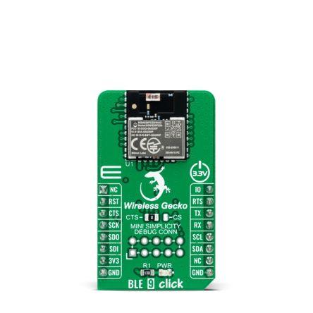 Komunikační a bezdrátový vývojový nástroj pro Bluetooth BGM220P BLE BLE 9 Click MikroElektronika, klasifikace: Přídavná