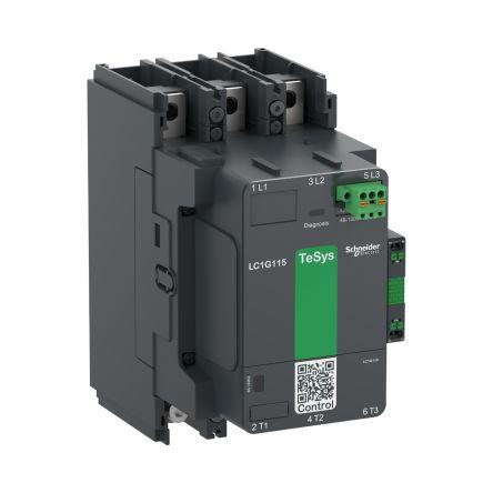 Schneider Electric 1 NO, 1 NC Stykač napětí ve vinutí 100V ac, 250 V ac 3pólový 275 A 1kV 90 kW s 3 NO kontakty 250V dc