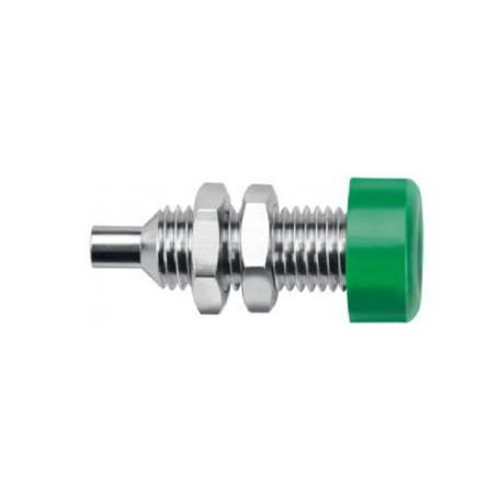 Schutzinger Zásuvka na banánky, 6.1 mm, 60 V ac, 60V dc, 32A, Zelená, Vnitřní Pájecí očko, materiál kontaktu: Niklovaný,