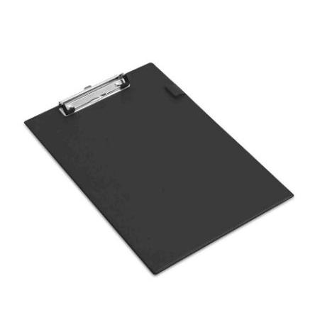 Psací podložka se sponou A4, Polyvinylchlorid, Plastové, Černá Rapesco