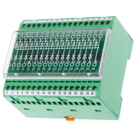 Phoenix Contact Svorkovnice pro komponenty 2954785, řada: EMG 90-DIO 32M/LP, 250V ac Zelená 0.2mm², 4 mm² Šroubová