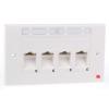Telefonní zásuvka, RJ45 Bílá 4, Povrch Molex Premise Networks