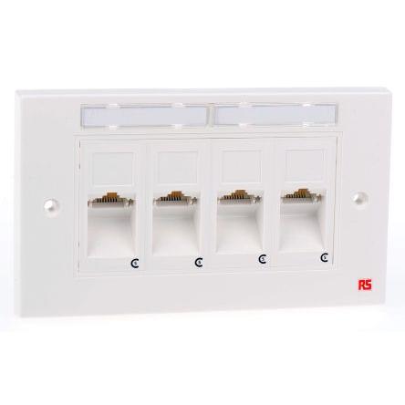 Telefonní zásuvka, RJ45 Bílá 4, Povrch Molex Premise Networks