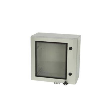 Fibox Nástěnná krabice, řada: ARCA 303021W IP66 Polykarbonát Světle šedá 300 mm Průhledné dveře 300 mm 210 mm