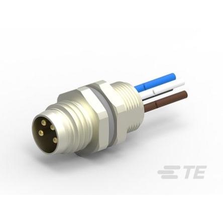Kulatý konektor, počet kontaktů: 4, Přední montáž, velikost: M8 TE Connectivity, pohlaví kontaktu: Vnější, orientace