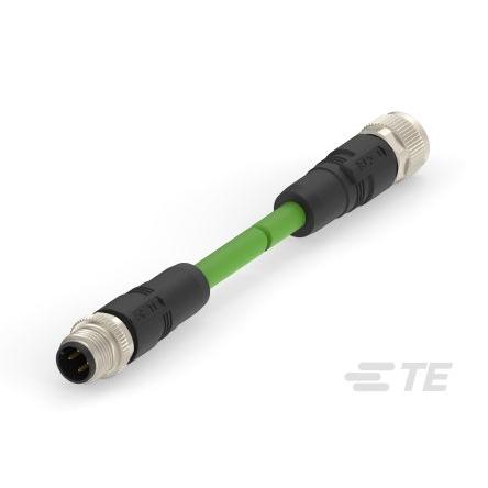 TE Connectivity Cat5e Ethernetové kabely, řada: TAD14541111-001, Zelená, Polyvinylchlorid, 250V 500 mm 4, typ pláště: