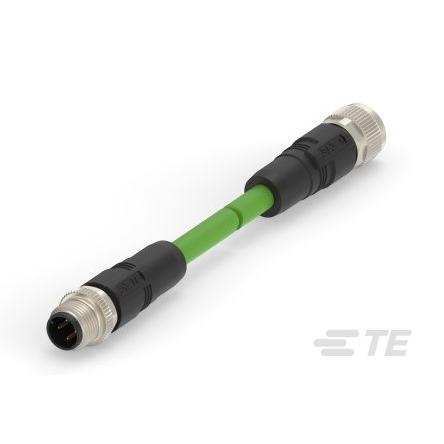 TE Connectivity Cat5e Ethernetové kabely, řada: TAD14545101-001, Zelená, Polyuretan, 250V 0.5 m 4, typ pláště: Stíněné
