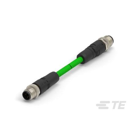 TE Connectivity Cat5e Ethernetové kabely, řada: TAD14745101-001, Zelená, Polyvinylchlorid, 250V 2 m 4, typ pláště: